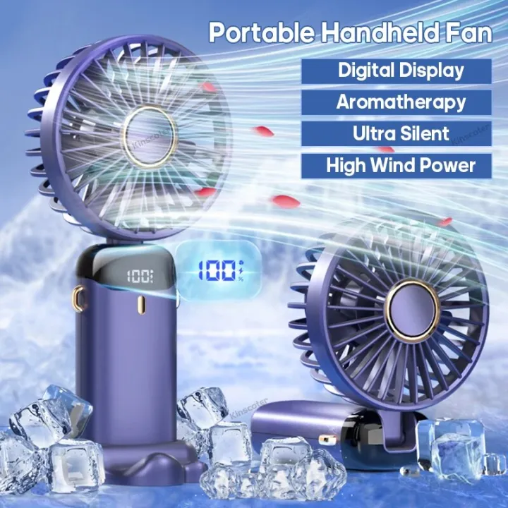 Rechargeable USB Neck Fan with Phone Stand