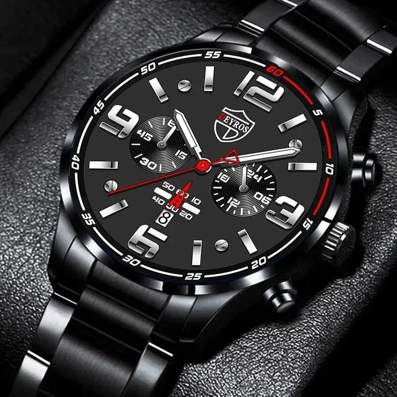Stainless Steel Calendar Watch for Men
