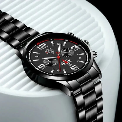 Stainless Steel Calendar Watch for Men