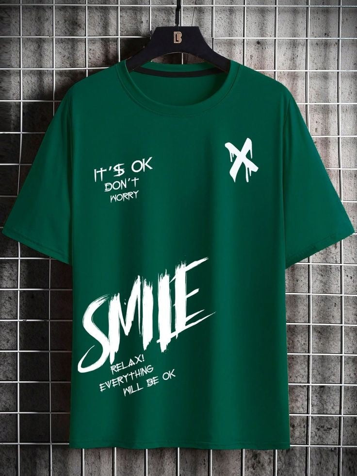Smile Print T-Shirt for Men & Boys