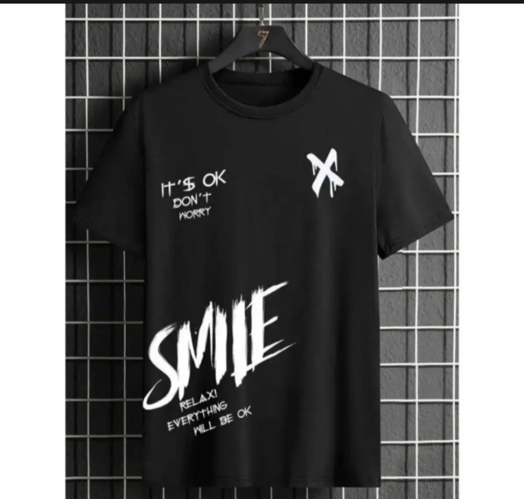 Smile Print T-Shirt for Men & Boys