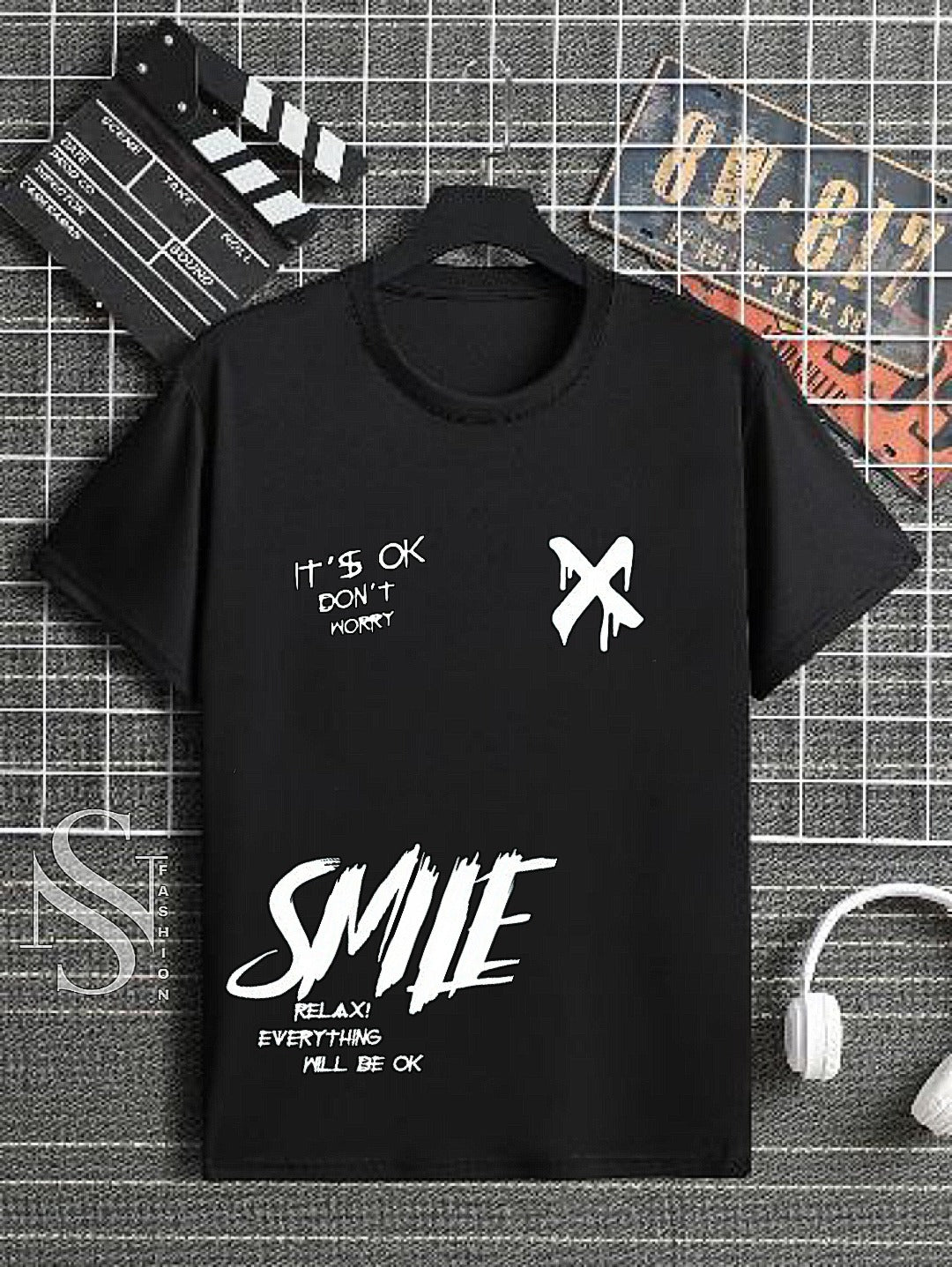 Smile Print T-Shirt for Men & Boys