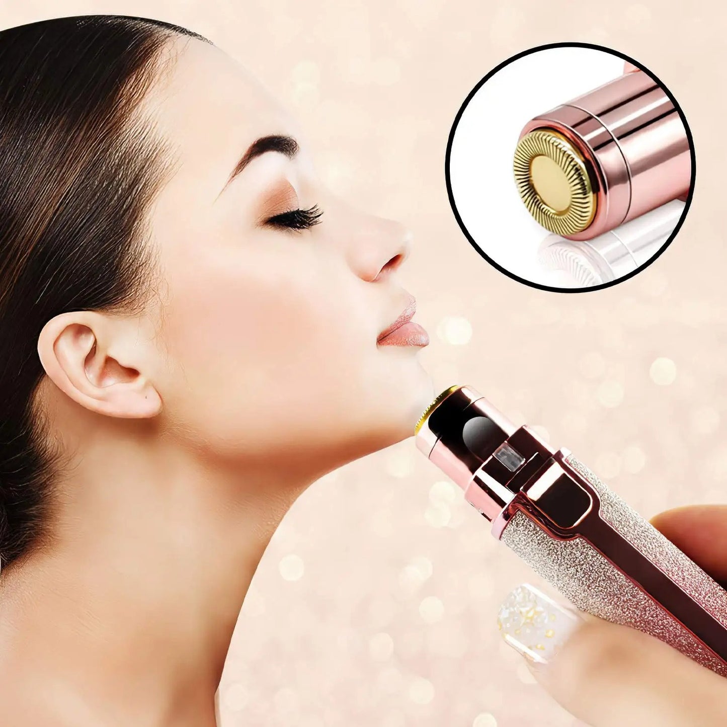 2-in-1 Rechargeable Electric Eyebrow & Facial Hair Remover for Women | USB Portable Painless Trimmer