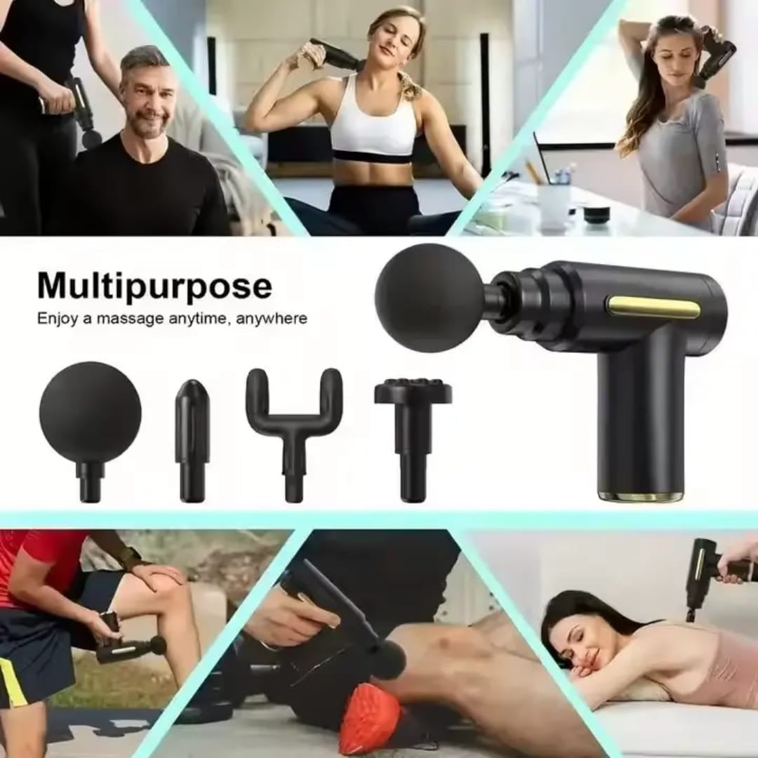 Deep Tissue Massage Gun – 4 Heads